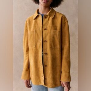 Sezane Suede Ochre regine jacket